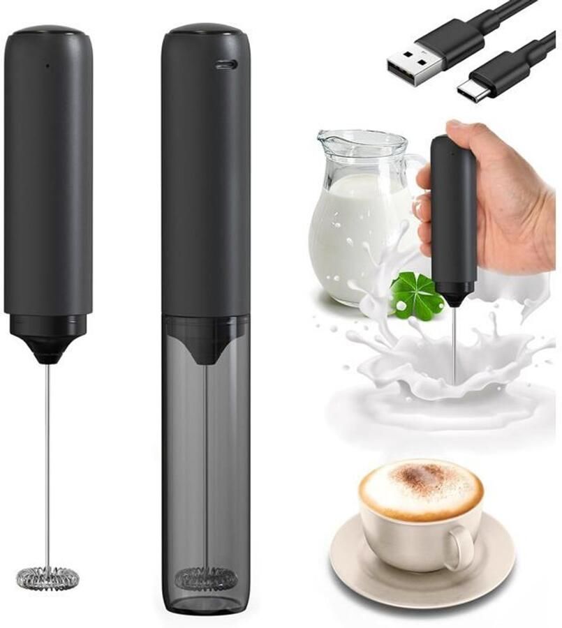 Elektrische melkschuimer draagbaar model 14.000 toeren per minuut geschikt voor matcha latte cappuccino enz. ideaal als keukencadeau