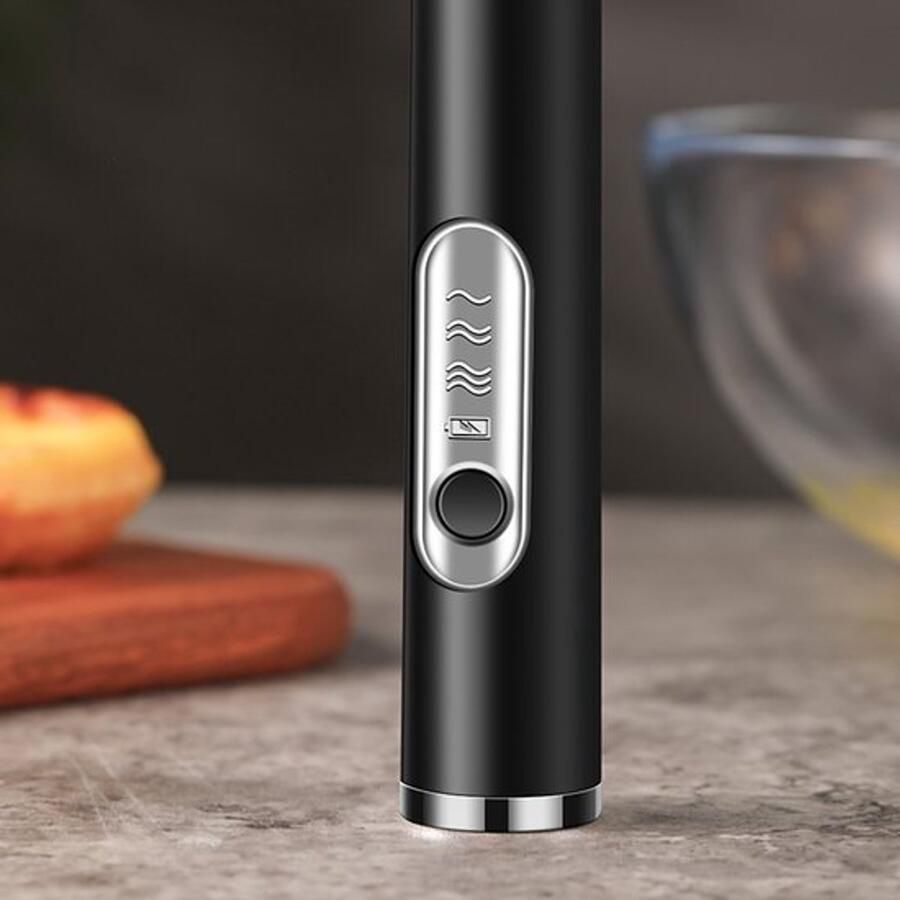 Elektrische melkschuimer met 3 instelbare snelheden en USB-oplaadfunctie. Geschikt voor het maken van koffie cappuccino en latte