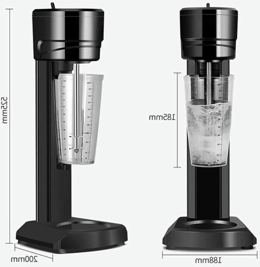 Elektrische milkshakemachine Automatische mixer Dranken mengen Drie snelheidsinstellingen Beker van 1000 ml Zilver