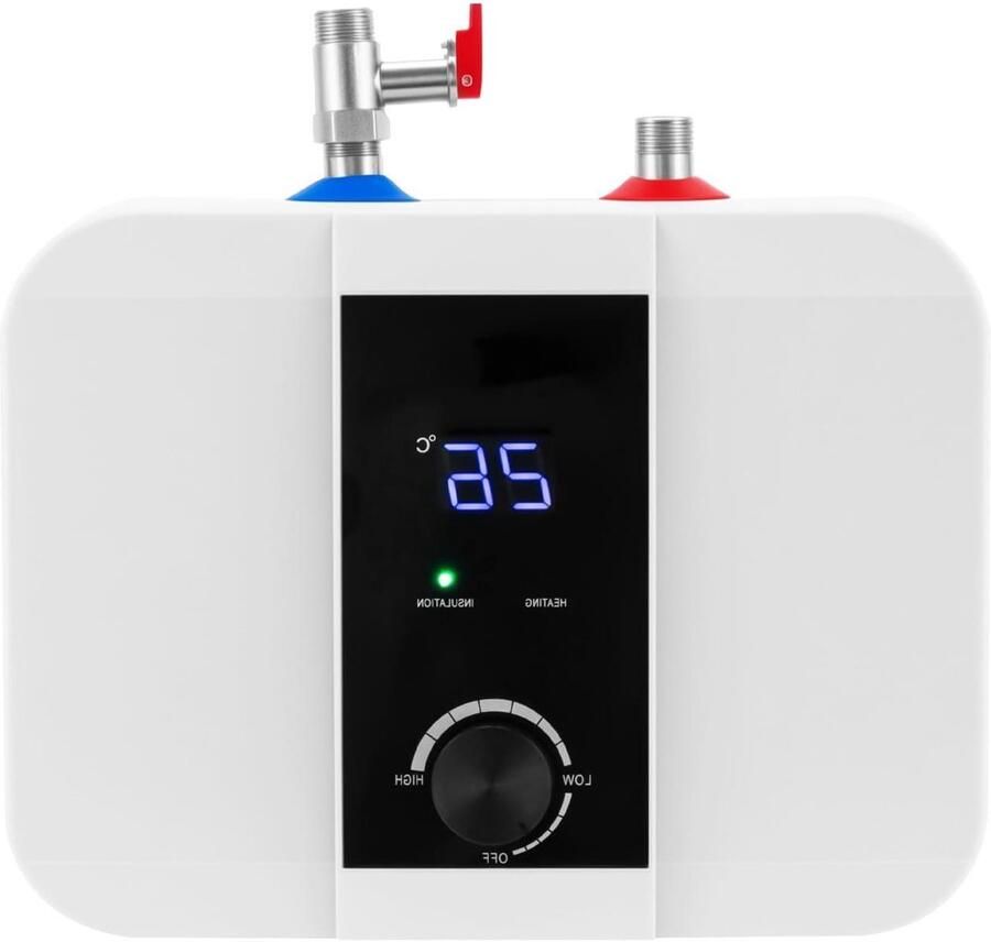 Elektrische mini-boiler Kleine boiler Direct warm water Snelle opwarming 6 Liter Wit