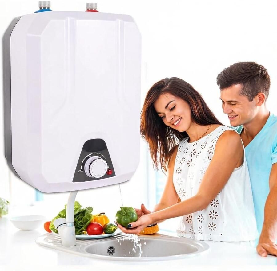 Elektrische Mini-boiler Warmwater Reservoir Direct Warm Water Compact Ontwerp 8 Liter Capaciteit Wit
