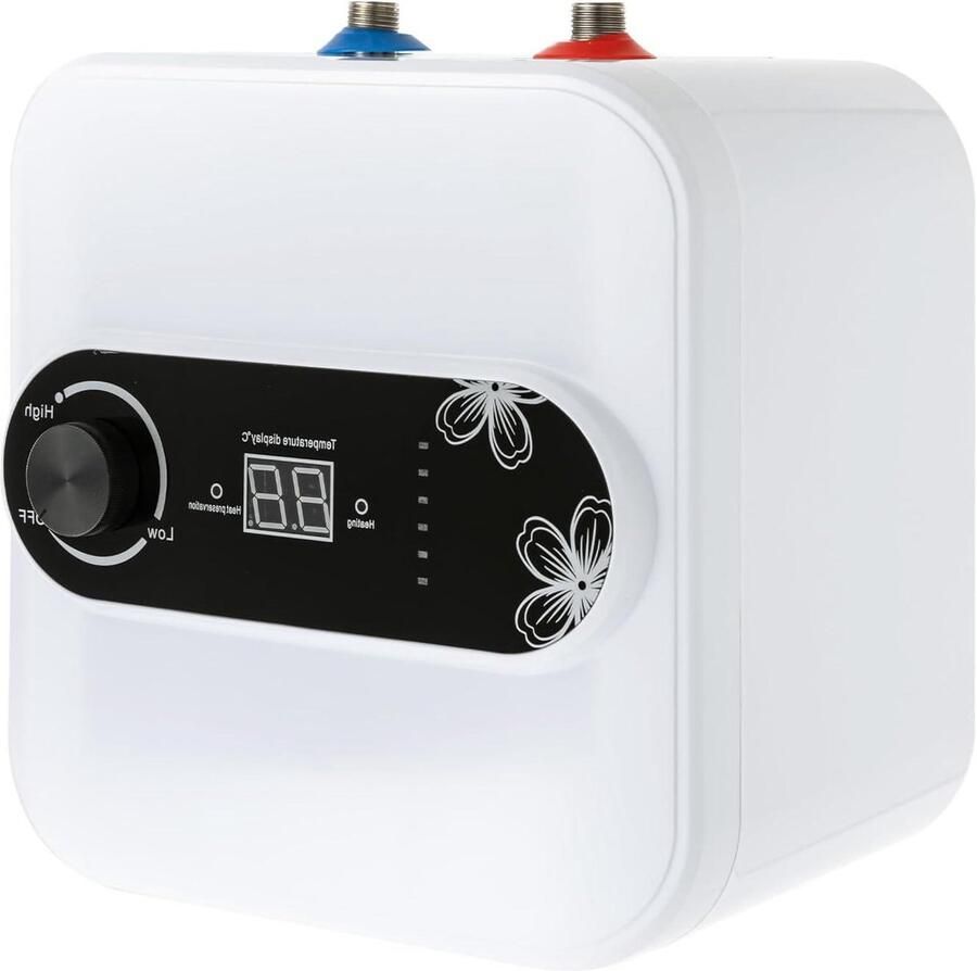 Elektrische Mini Boiler Warmwaterapparaat Keuken Direct Warm Water Zelflerende Temperatuurregeling 8 liter Wit