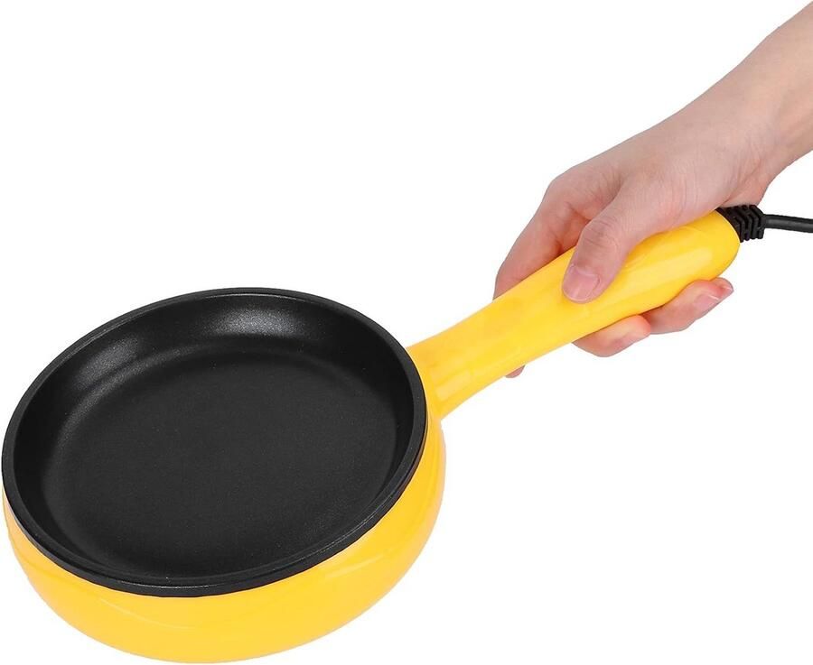 Elektrische Mini Braadpan met Anti-Aanbaklaag voor Omelet Pannenkoeken en Reizen