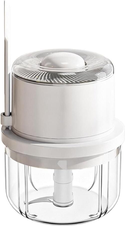 Mini Elektrische Chopper Keukenmachine Knoflookhakker Voedselbereiding Vereenvoudigen Draadloos en Draagbaar 350 ml Wit
