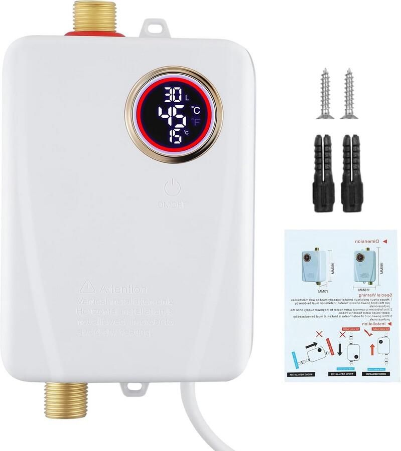 Elektrische Mini Doorstroomboiler 3500W met Digitale Temperatuurweergave