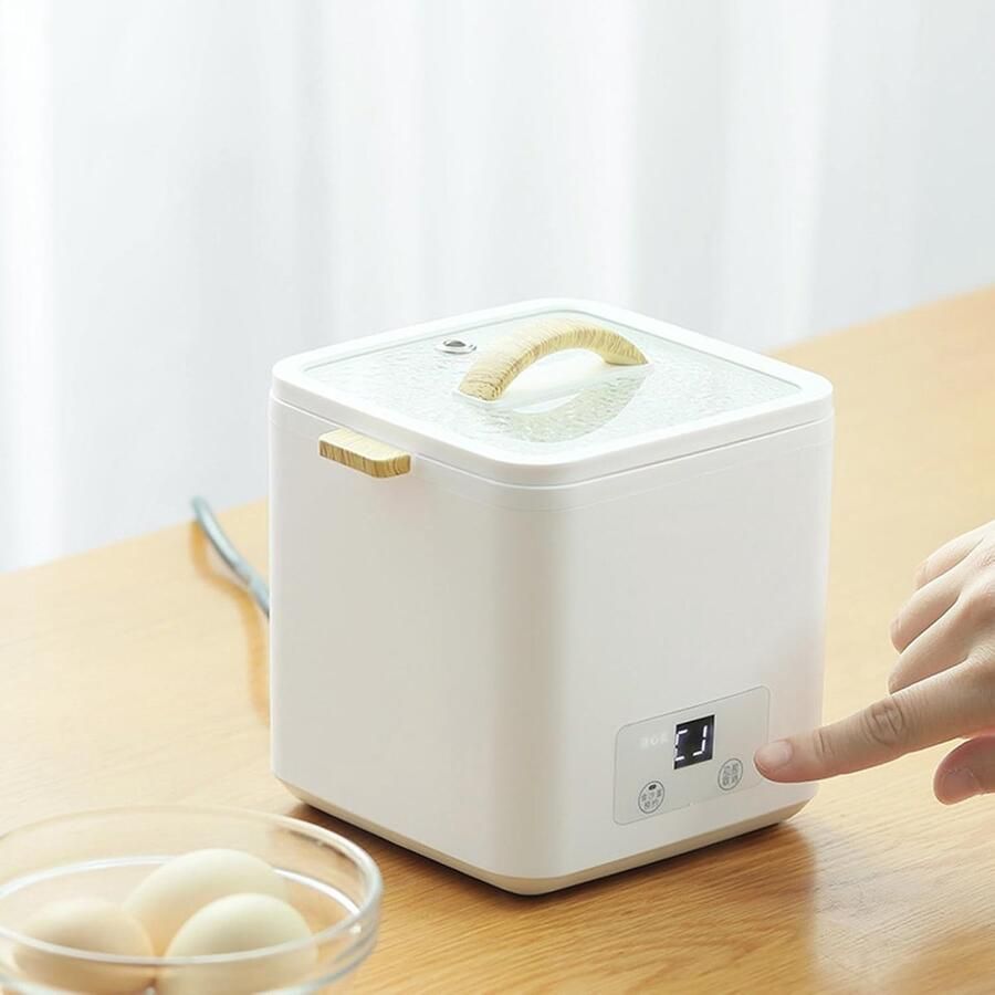 Elektrische Mini Eierkoker Eierstomer Eivla Snel Eieren Koken Intelligente Temperatuurregeling 4 Eieren Wit