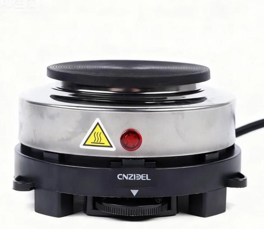 Elektrische Mini Kookplaat 500W Ideaal voor Camping en Keuken met 6 Temperatuurinstellingen