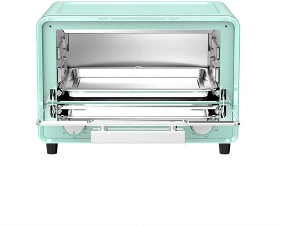 Elektrische Mini Oven Compacte Keukenoven Koken en Bakken Veelzijdige Multifunctie 12 Liter Zwart