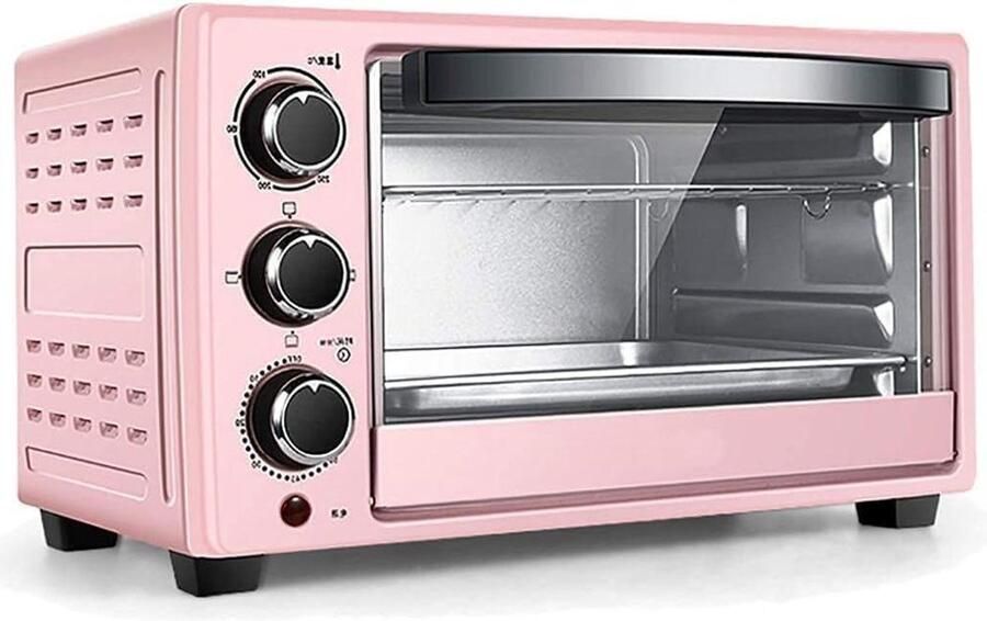 Elektrische Mini Oven Compacte Oven Broodrooster Oven Bakken en Grillen Instelbare Temperatuur 23 Liter Rood