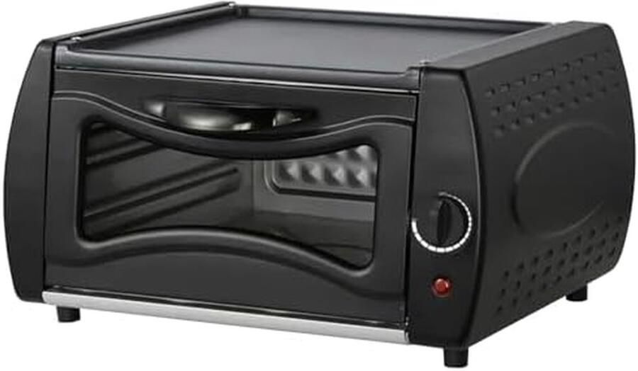 Elektrische Mini Oven Pizza Oven Thuis Koken Dubbele Kookfunctie 2100 Watt Zwart