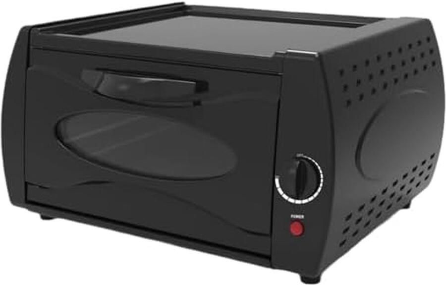Elektrische Mini Oven Pizzaoven Aanrecht Snel Koken Dubbele Capaciteit 2100 Watt Zwart