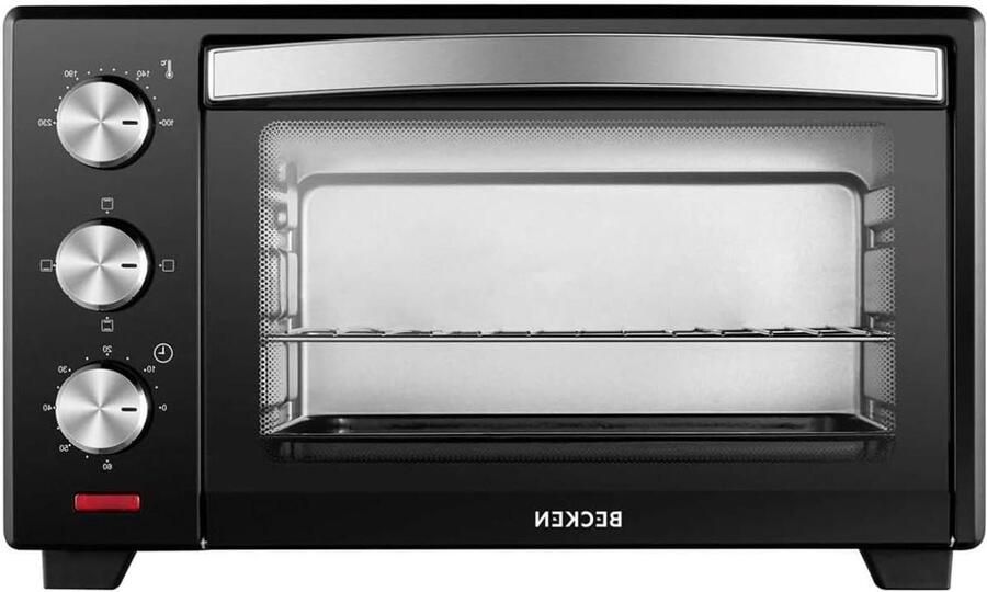 Elektrische mini-oven Tafeloven Convectieoven Koken en Grillen Compact Functioneel Design 20 Liter Zwart