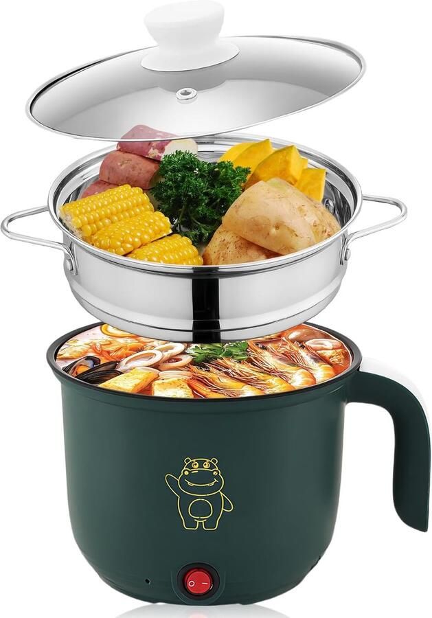 Elektrische mini-pan Warmhoudpan multi-cooker Thuis koken Anti-aanbaklaag 18 liter Wit
