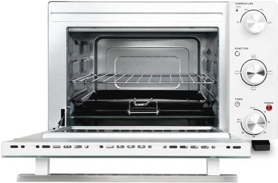 Elektrische mini-tafeloven 35L capaciteit met timer en 3 verwarmingsopties