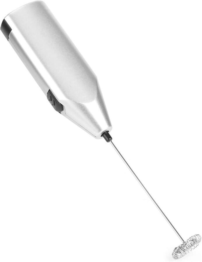 Handmixer Eierklopper Melkopschuimer Koffie Maken Laag Geluidsniveau 20 cm Zilver
