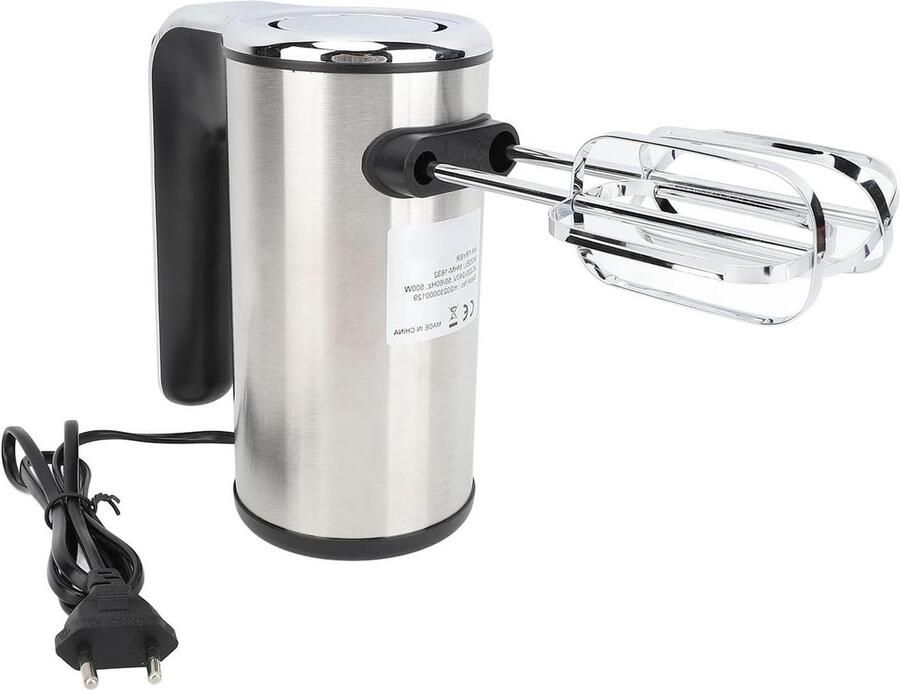 Elektrische Mixer Handmixer Keuken Bakken Ingrediënten 500W Krachtige Motor 5 Snelheden Zilver
