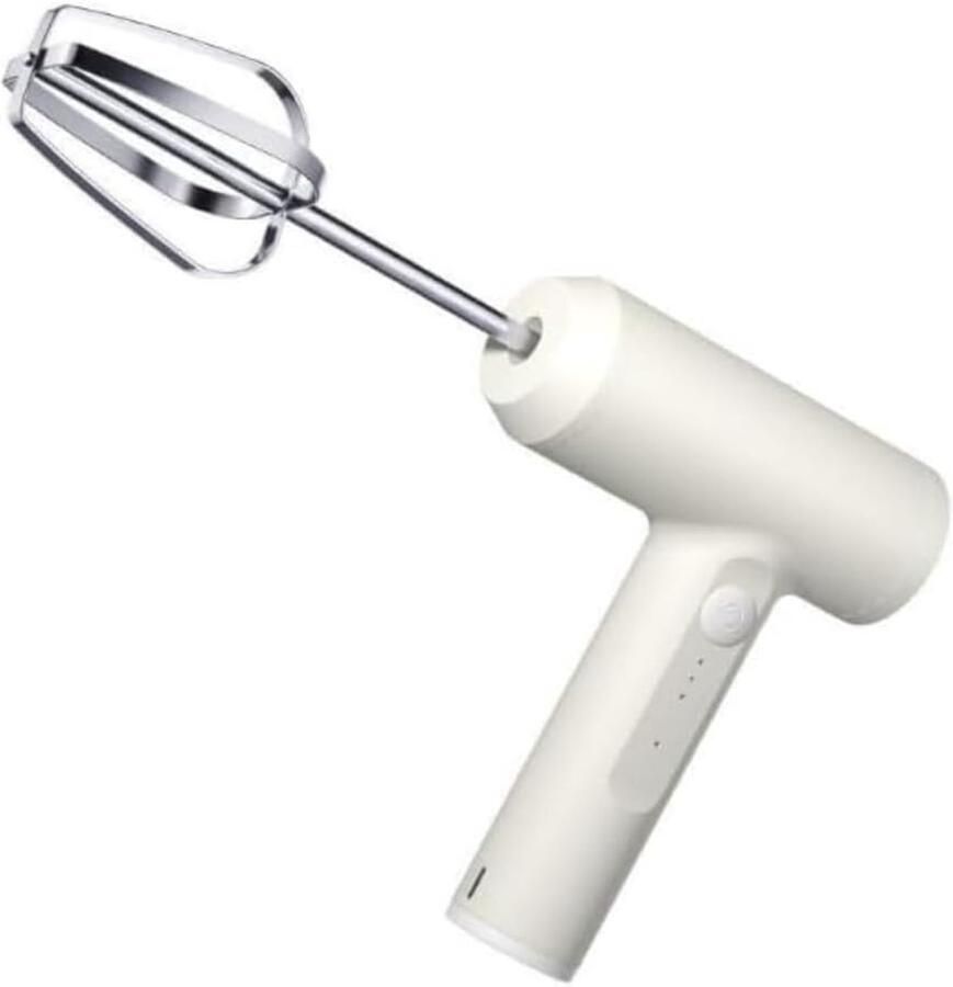 Elektrische Mixer Handmixer Keuken Beslag Maken 3 Snelheden Instelbaar Lange Kop Wit