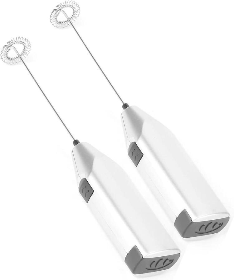Elektrische Mixer Handmixer Keuken Koffie Melk Eieren Ergonomisch Handvat 20 cm Zilver