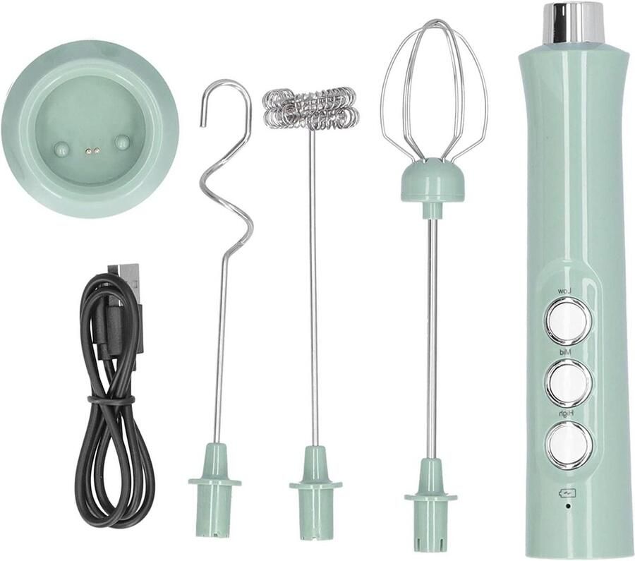 Elektrische Mixer Handmixer Opschuimer Drankjes Maken Drie Snelheden Wisselbaar 2.5 Watt Rood