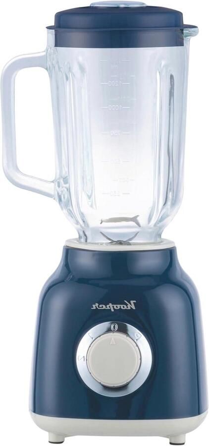 Elektrische Mixer Keukenapparaat Smoothies Maken 4 Roestvrijstalen Messen 1.5 L Kan Blauw Ivoor