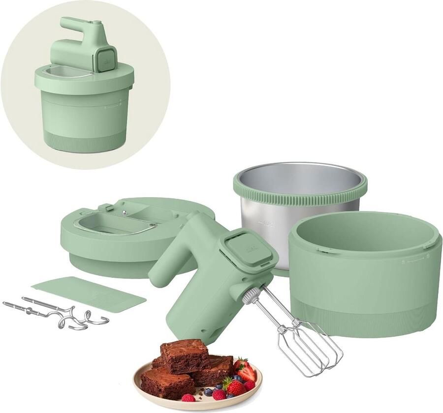 Elektrische Mixer Keukenmachine Kom Bakken en Klussen 2-in-1 Hand en Stand 35 Qt Capaciteit Zeeglas