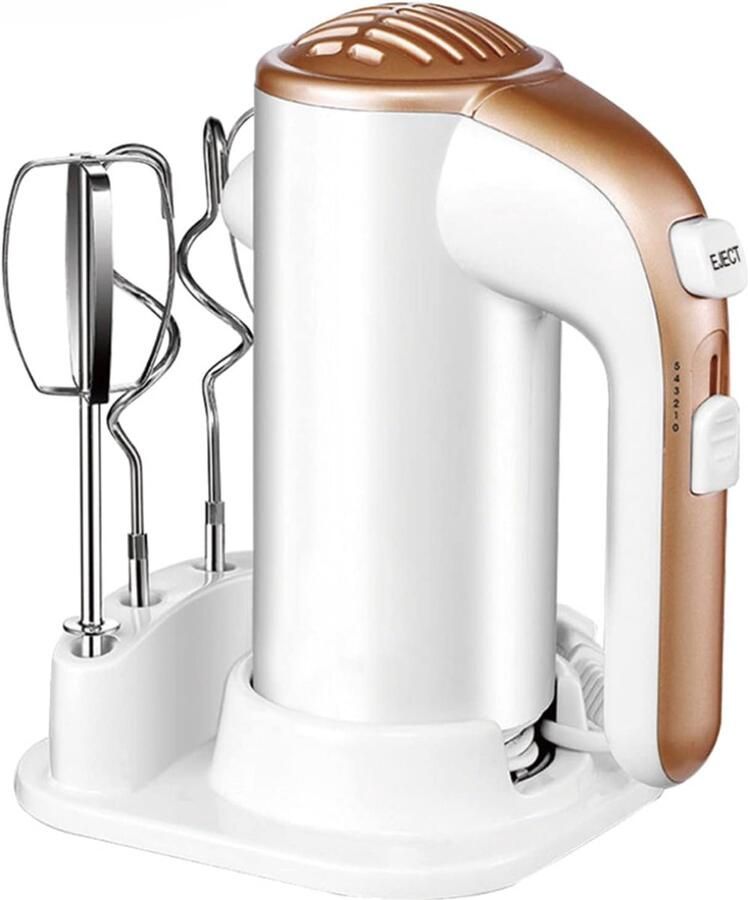 Elektrische Mixer Keukenmixer Handmixer Bakken en Koken 5 Snelheden 200 Watt Wit