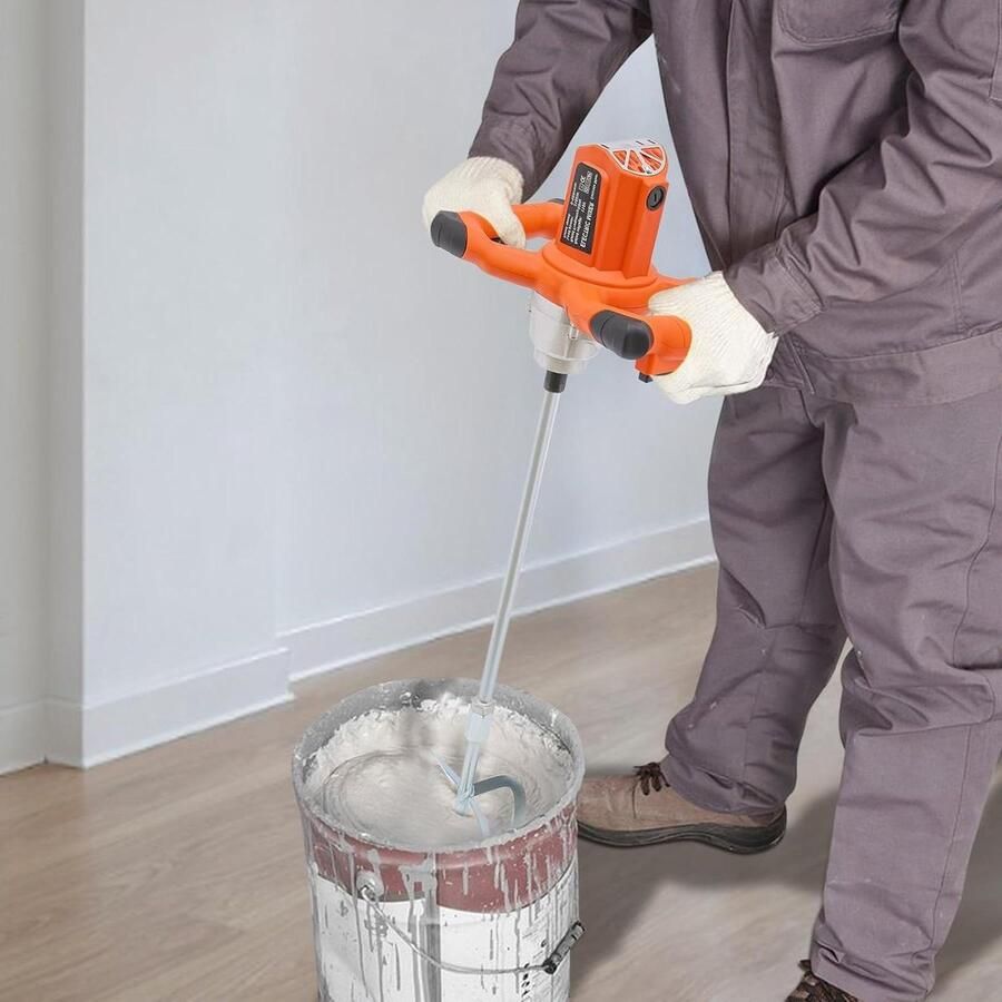 Elektrische Mixer Krachtige Roerder Materiaal Mengen 6 Snelheden Instelbaar 2100W Vermogen Oranje