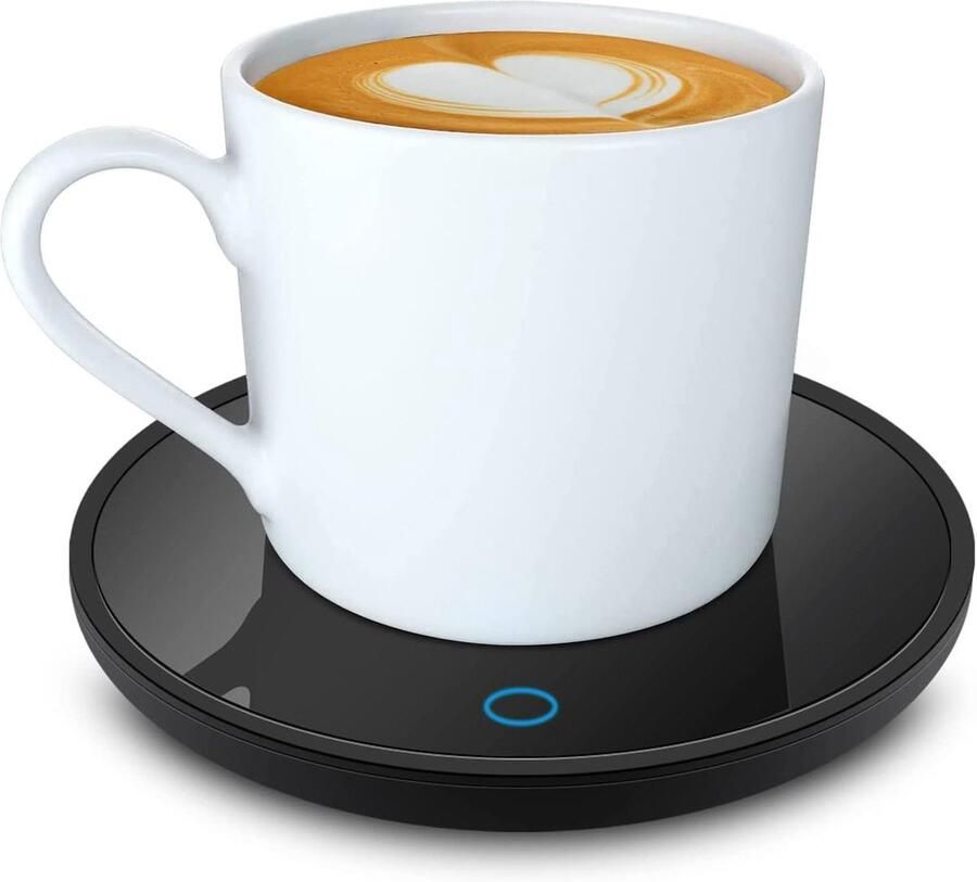 Elektrische Mok Warmer Verwarmingsplaat Drankjes Drinken Warm Houden Automatische Uitschakeling 9 cm Diameter Zwart