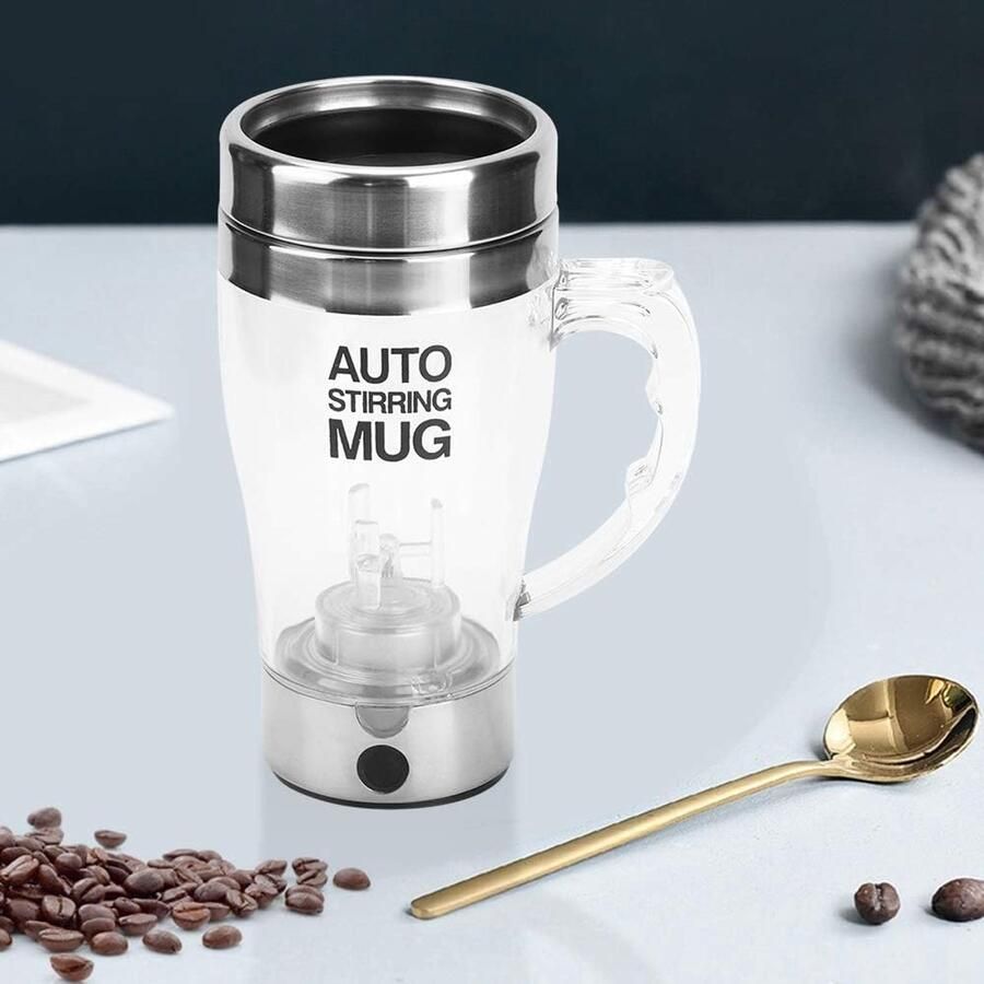 Elektrische Mok Zelfroerende Beker Koffie Mengen Automatisch Roeren 350 Ml Capaciteit Transparant