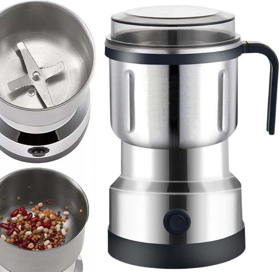 Elektrische Molen Keukenmolen Kruidenmolen Fijn Poeder Malen Roestvrijstalen Messen 500 ml Inhoud
