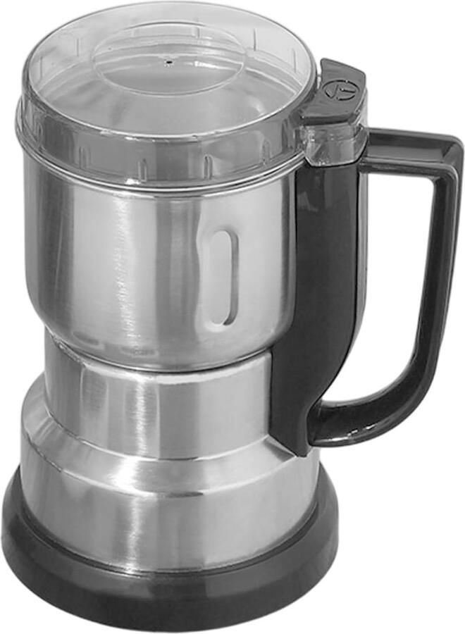 Elektrische molen Kruiden en koffie Snel malen Krachtige koperdraadmotor 12.5x12.5x18cm Zilver