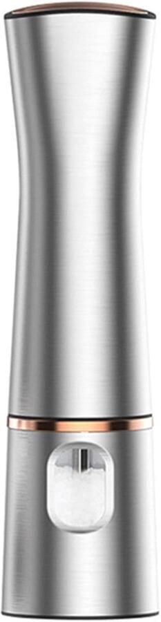 Elektrische molen Peper en zout Keuken gebruik Instelbare grofheid Oplaadbaar Zilver