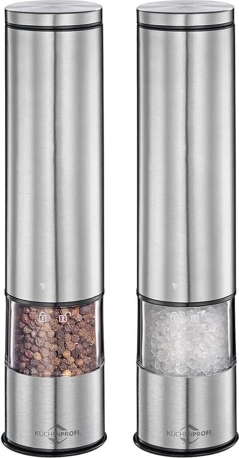Elektrische Molens Zout Peper Molen Keuken Gemak Keramisch Maalwerk 30 cm Hoog Zilverkleurig