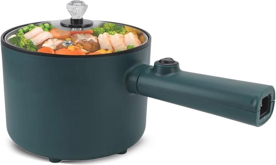 Elektrische Multicooker 1.8L met Deksel en Lange Handgreep Perfect voor Noodles en Meer