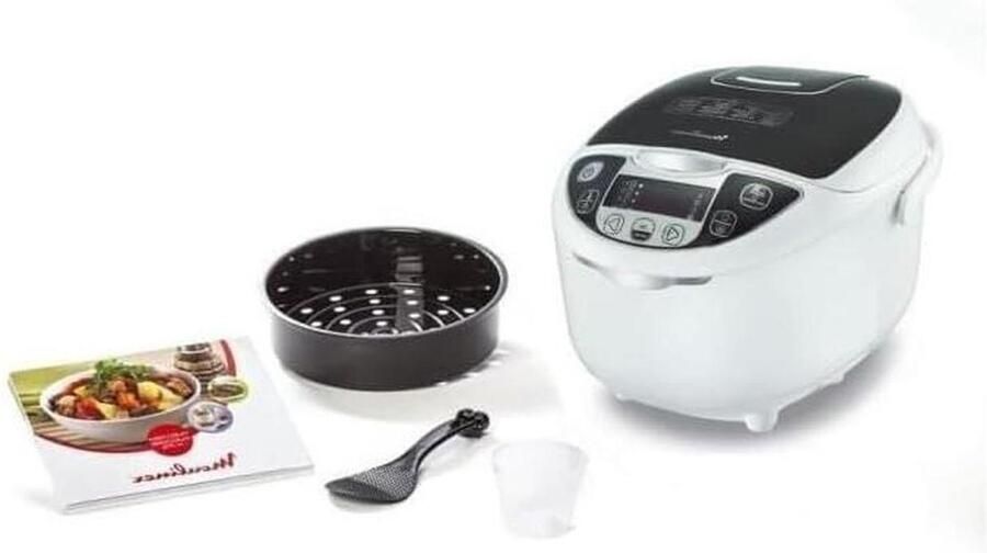 Elektrische Multicooker Multi Kookpan Dagelijkse Maaltijden Bereiden 15 Voorgeprogrammeerde Kookfuncties 6 Liter Wit