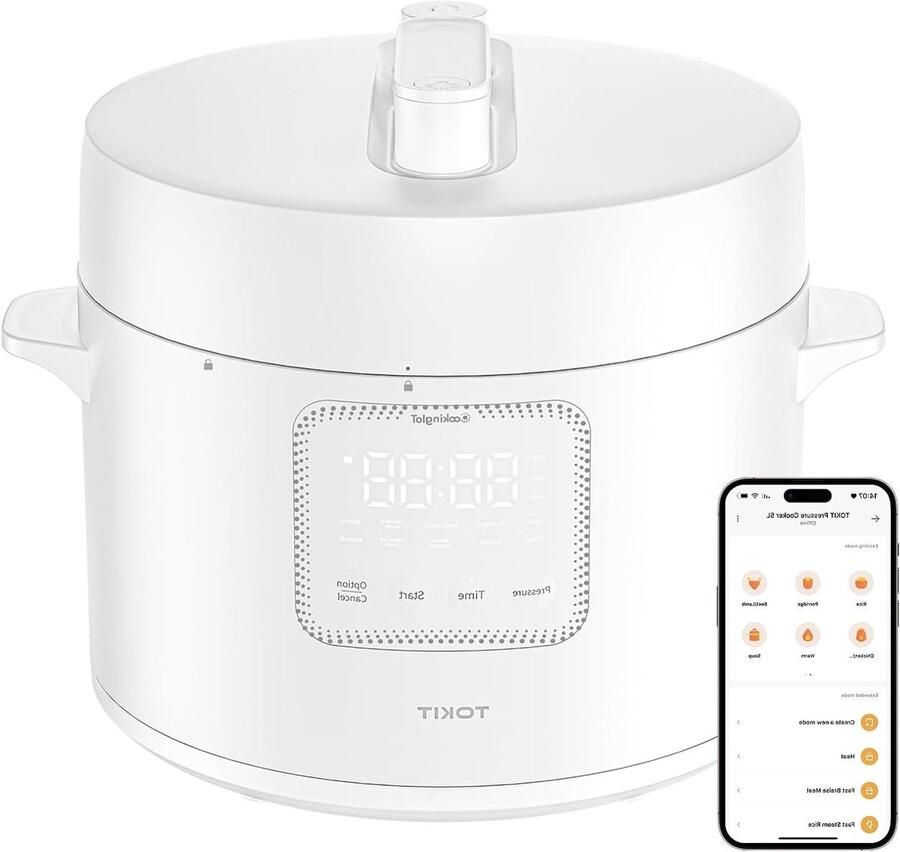 Elektrische Multikoker Snelkookpan Rijstkoker Maaltijden Bereiden 14 Kookprogramma's 5 Liter Wit