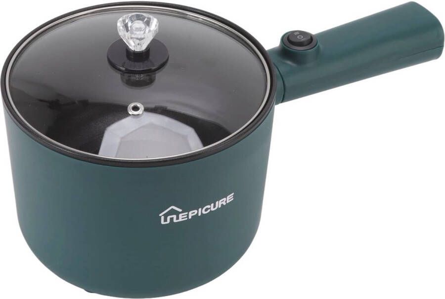 Elektrische Noodle Pot met Deksel 1.8L Multicooker met Snelle Verwarming en Lange Handgreep