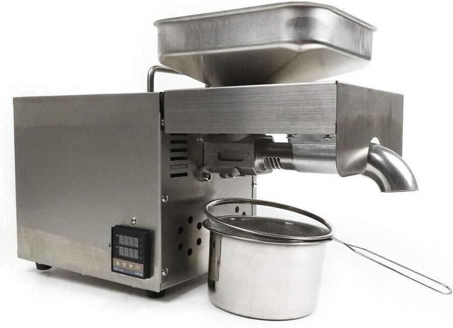 Elektrische Oliepers Olie Machine Gezond Eten Intelligente Temperatuurcontrole 610 Watt Wit