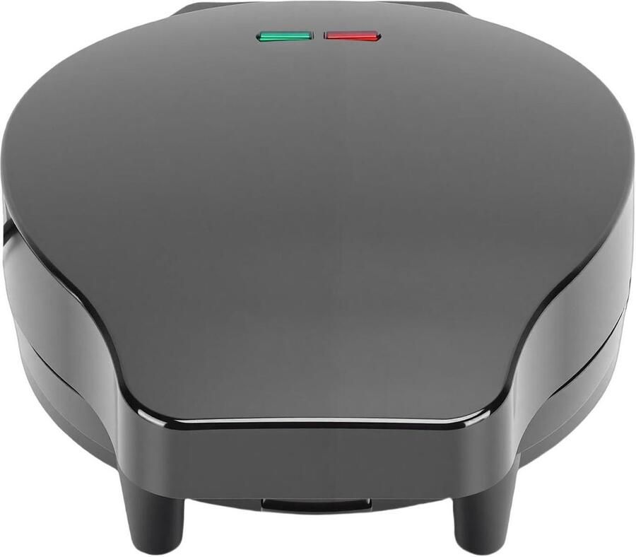 Elektrische Omeletmaker Dubbele Bakplaat Ontbijt Bereiden Twee Kookzones 26.5D x 20.5B x 13H cm Zwart