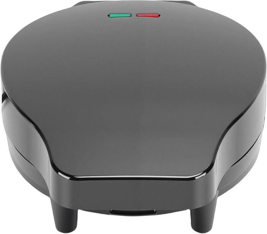 Elektrische Omeletmaker Dubbele Bakplaat Ontbijt Maken Dubbele Kookzones 265D x 205B x 13H cm Zwart