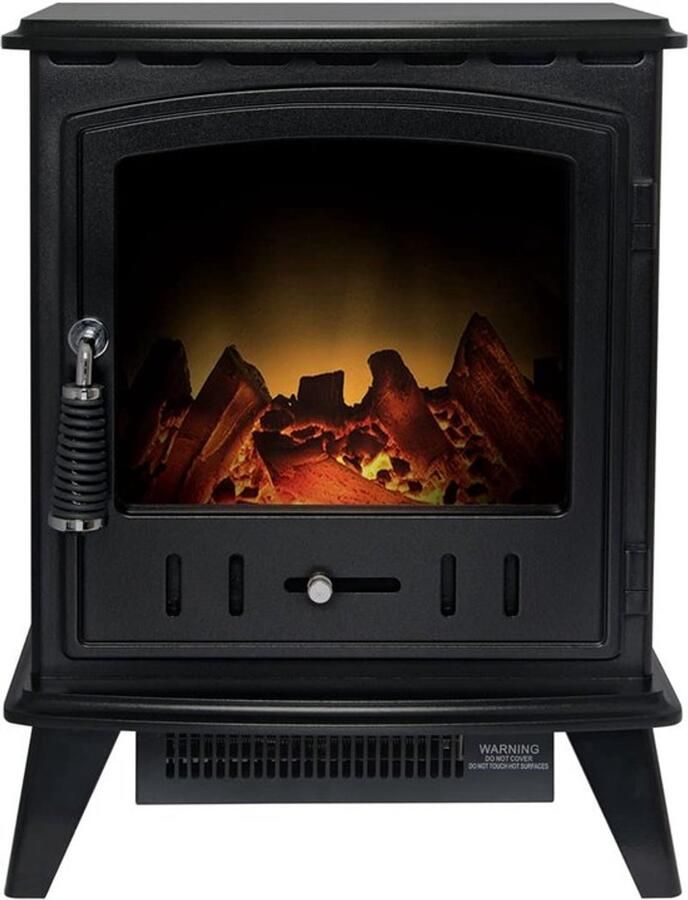 Elektrische Open Haard Zwart 1 8 kW Vermogen 30 5x41x54 5 cm Afmetingen Engineered Wood Materiaal Sfeerhaard Elektrisch Fornuis
