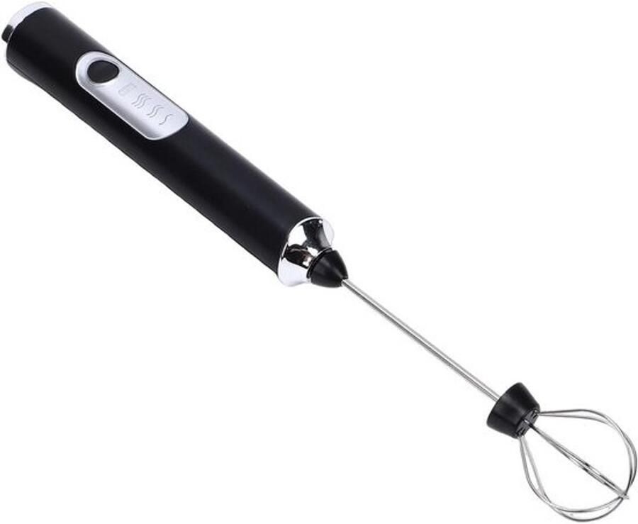 Elektrische Opschuimer Drankmixer Mixer Koffie Maken Oplaadbaar 3 Snelheden 1200mAh Batterij Zwart