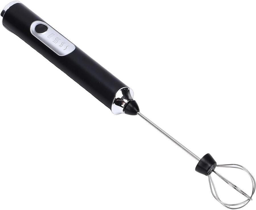 Elektrische Opschuimer Drankmixer Mixer Koffie Maken Oplaadbaar 3 Snelheden 1200mAh Batterij Zwart