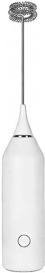 Elektrische opschuimer Handmixer garde Dranken maken Draadloos en compact 23.8 cm Wit
