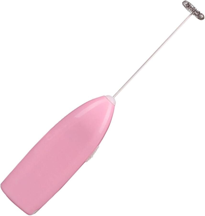 Elektrische Opschuimer Handmixer Melkopschuimer Dranken Bereiden Snel Romig Schuim 19.8 cm Roze