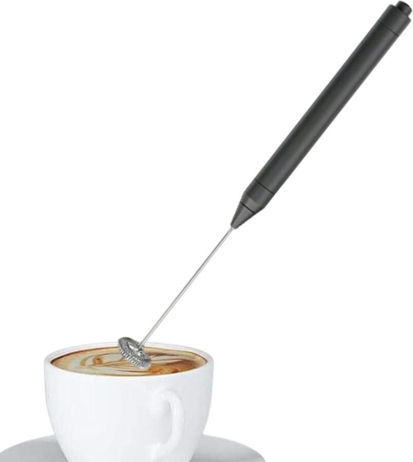 Elektrische Opschuimer Koffie Garde Mixer Dranken Bereiden Krachtige Garde Motor 24 cm Zwart