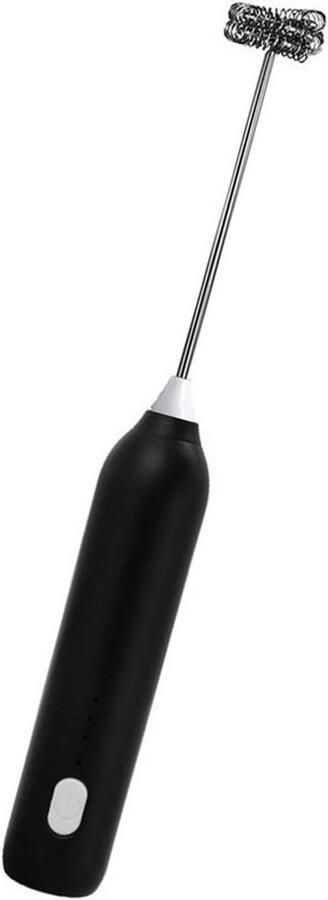 Elektrische Opschuimer Melk Klopper Dranken Maken 3 Snelheden USB Oplaadbaar Zwart