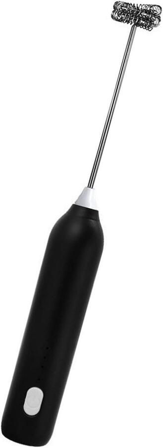 Elektrische Opschuimer Melk Klopper Dranken Maken 3 Snelheden USB Oplaadbaar Zwart
