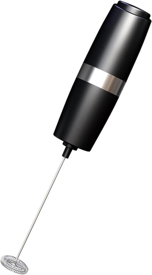 Elektrische Opschuimer Melkopschuimer Klopper Dranken Bereiden Draagbaar Batterij Ontwerp 21.6 cm Zwart