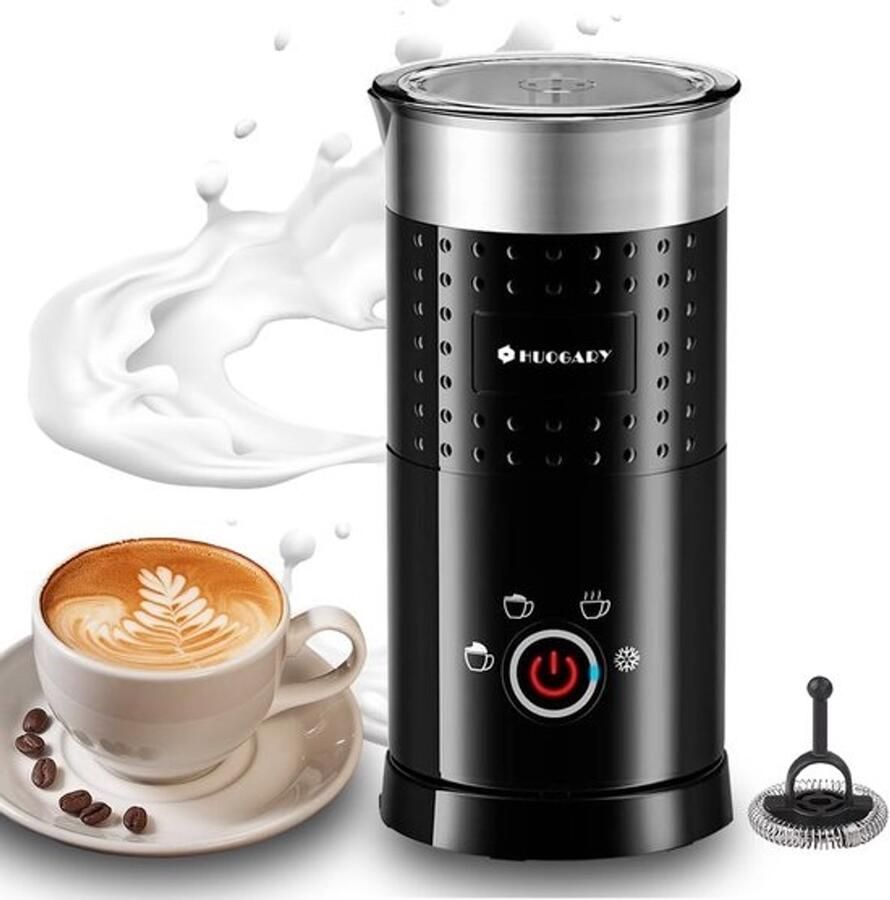 Elektrische Opschuimer Melkstomer Warmer Koffie Drankjes Maken 4-in-1 Automatisch 300 ml Capaciteit Zwart